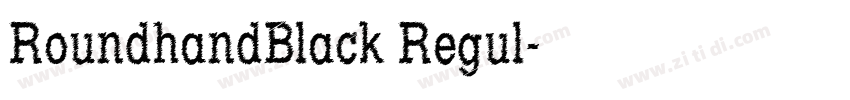 RoundhandBlack Regul字体转换